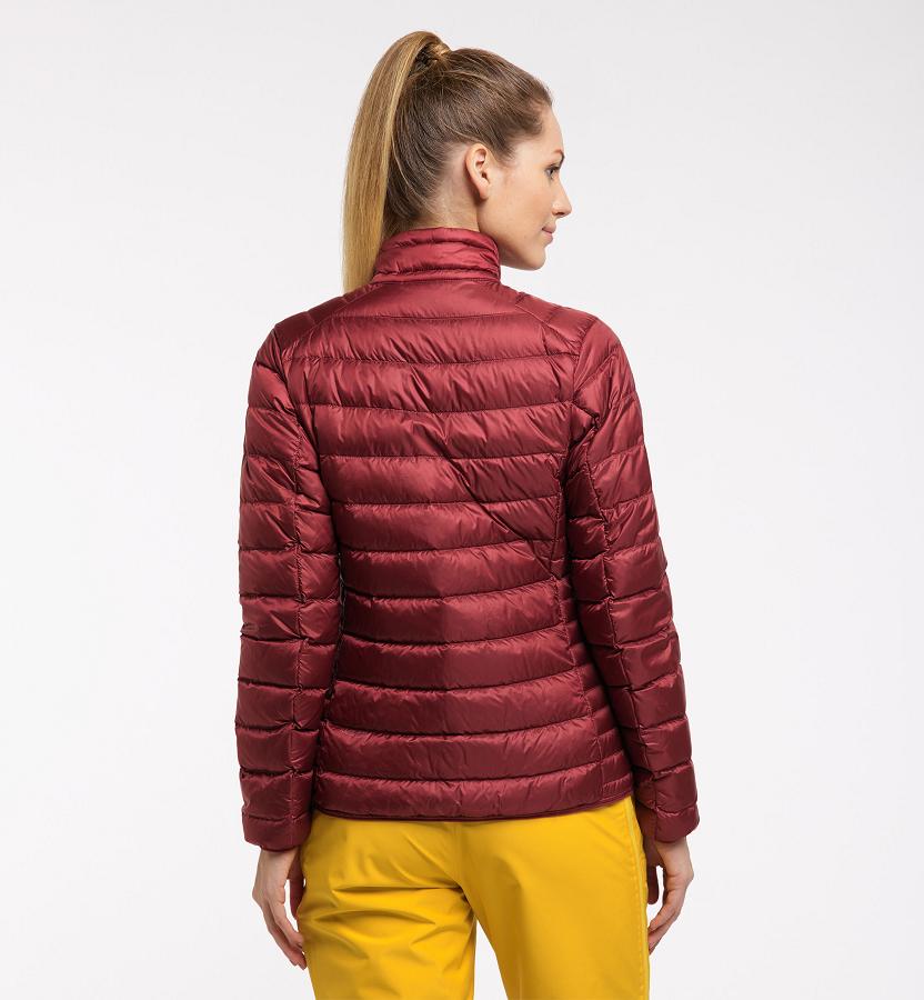 Haglöfs Womens Roc Down Jacket Red New Zealand 48265RZAM
